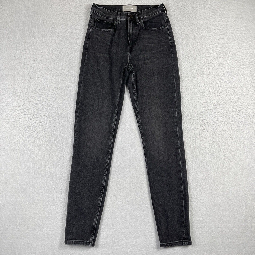 Everlane Jeans Womens 26 Tall Black Denim‎ High Rise Goth Workwear Career Pants